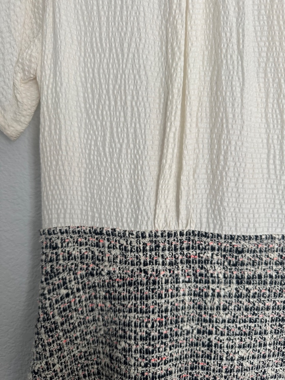 Rebecca Taylor petal sleeve silk and Tweed dress 4 - Picture 6 of 11